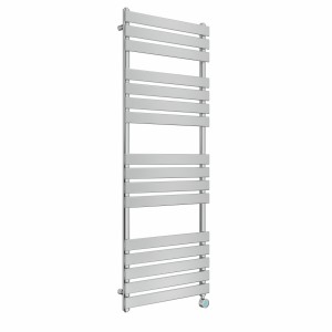 Juva 1600 x 600mm Chrome Flat Panel Thermostatic Touch Control Electric Heated Towel Rail