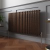 Norden 600 x 1181mm Black Copper Single Horizontal Oval Column Designer Radiator
