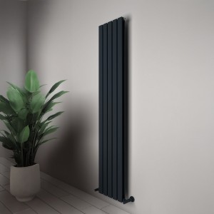 Carisa Plata Double 1800 x 350mm Anthracite Designer Aluminium Radiator