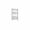 Fjord 800 x 600mm Curved Chrome Thermostatic Touch Control Electric Heated Towel Rail