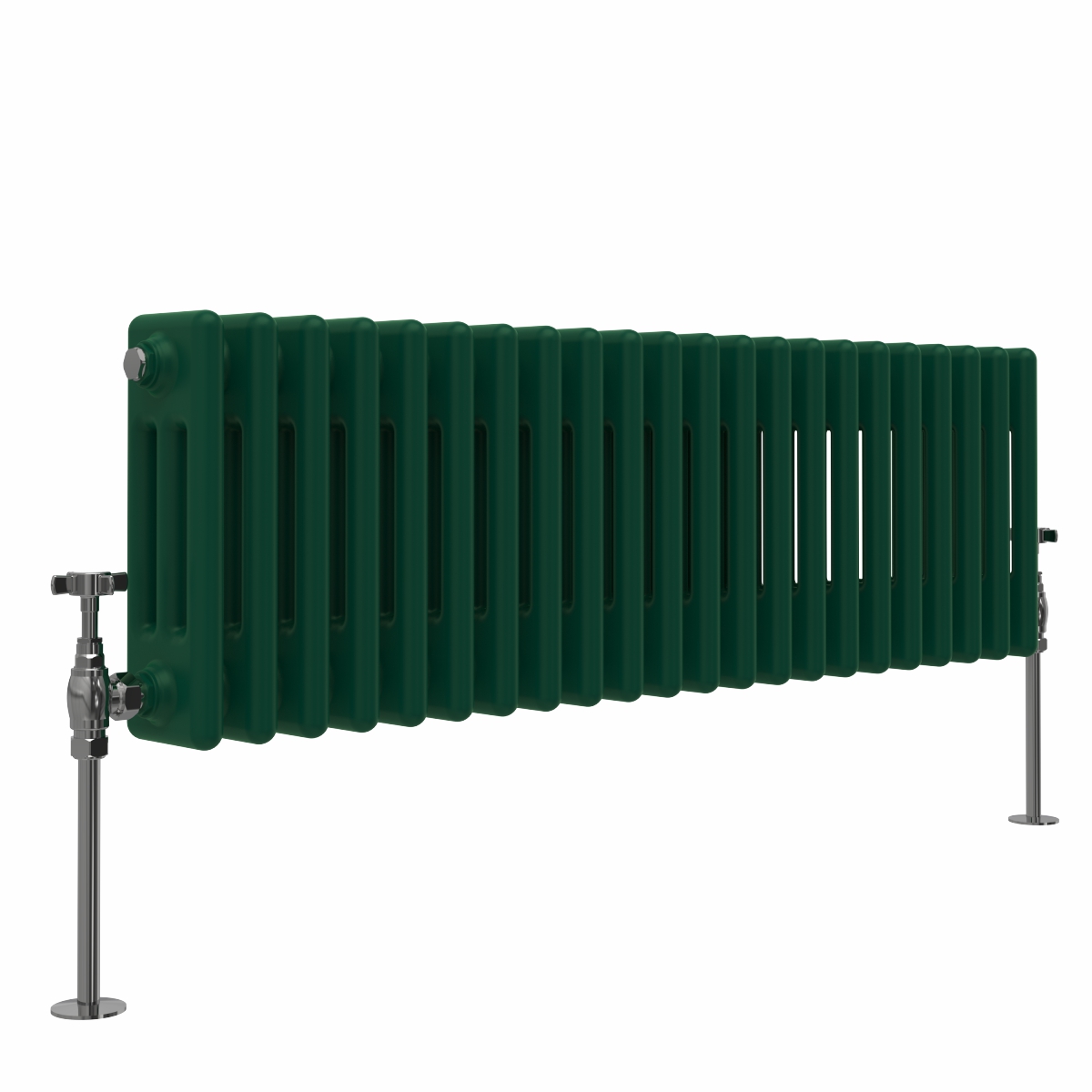 Bern 300 x 1010mm Moss Green Triple Horizontal Column Radiator