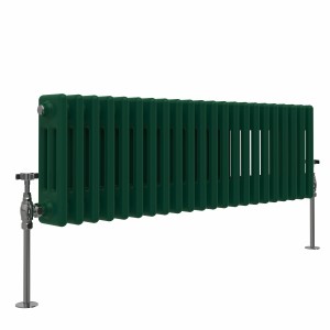 Bern 300 x 1010mm Moss Green Triple Horizontal Column Radiator