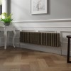 Bern 300 x 1190mm Black Gold Triple Column Horizontal Traditional Radiator