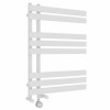 Koli 800 x 600mm Dual Fuel White Thermostatic Touch Control Electric Heated Towel Rail