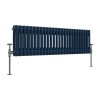 Bern 300 x 1190mm Sapphire Blue Double Horizontal Column Radiator