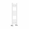 Bergen 1000 x 300mm Straight White Heated Towel Rail