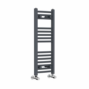Fjord 800 x 300mm Curved Anthracite Heated Towel Rail