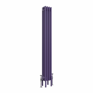 Bern 1500 x 200mm Elegant Purple Four Column Vertical Traditional Radiator