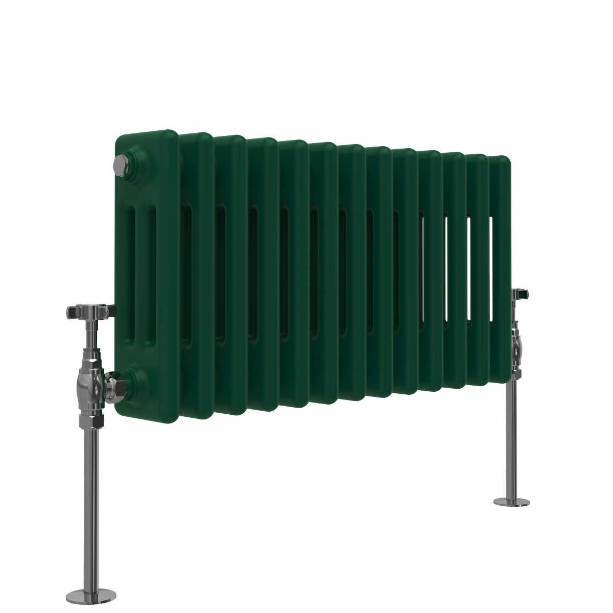 Bern 300 x 605mm Moss Green Triple Horizontal Column Radiator