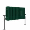 Bern 300 x 605mm Moss Green Triple Horizontal Column Radiator