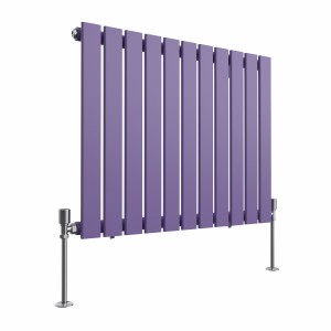 Karlstad 600 x 750mm Elegant Purple Single Horizontal Flat Panel Designer Radiator