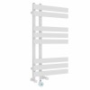 Koli 800 x 450mm Dual Fuel White Thermostatic Touch Control Electric Heated Towel Rail