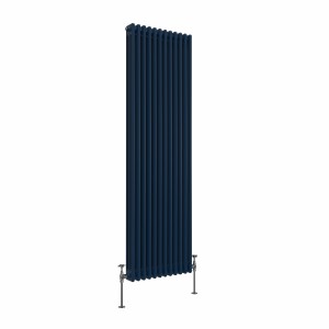 Bern 1800 x 560mm Sapphire Blue Triple Column Vertical Traditional Radiator