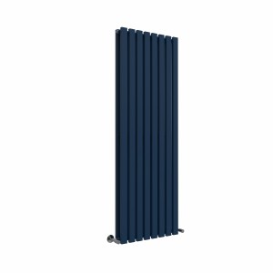 Lulea 1600 x 550mm Sapphire Blue Double Vertical Flat Panel Designer Radiator