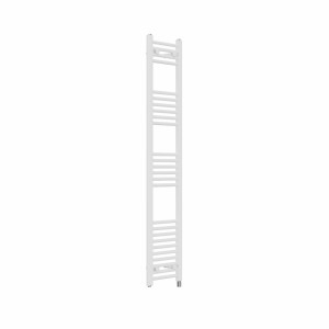 Bergen 1600 x 300mm Straight White Prefilled Electric Heated Towel Rail
