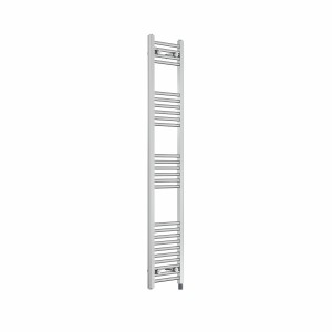 Bergen 1600 x 300mm Straight Chrome Prefilled Electric Heated Towel Rail