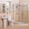 Fresh Curved 1200mm Offset Quadrant RH Shower Enclosure Suite with Easy Clean Glass