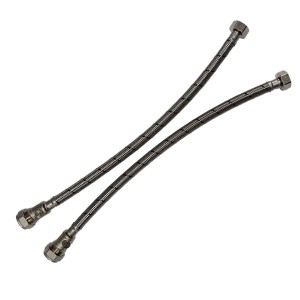 22mm x 3/4" Pair Flexible Tap Connectors With Isolation Valve 500mm - WRAS Approved