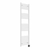 Fjord 1800 x 500mm Curved White Thermostatic Wifi Control Electric Heated Towel Rail