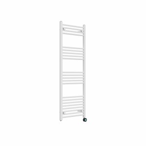 Bergen 1400 x 500mm Straight White Thermostatic Touch Control Electric Heated Towel Rail