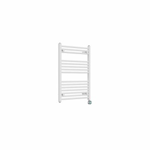 Bergen 800 x 600mm Straight White Thermostatic Touch Control Wifi Electric Heated Towel Rail