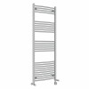 Fjord 1600 x 600mm Dual Fuel Curved Chrome Thermostatic Electric Heated Towel Rail