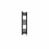 Fjord 1000 x 300mm Curved Black Thermostatic Wifi Control Electric Heated Towel Rail