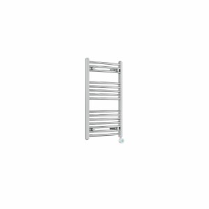 Fjord 800 x 500mm Curved Chrome Thermostatic Touch Control Wifi Electric Heated Towel Rail