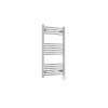 Fjord 1000 x 600mm Curved Chrome Thermostatic Wifi Control Electric Heated Towel Rail