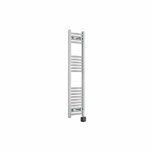 Fjord 1200 x 300mm Curved Chrome Thermostatic Wifi Control Electric Heated Towel Rail