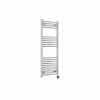 Fjord 1200 x 500mm Curved Chrome Thermostatic Touch Control Electric Heated Towel Rail