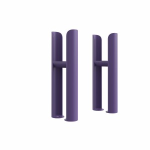 Bern Traditional Double Column Radiator Feet - Elegant Purple