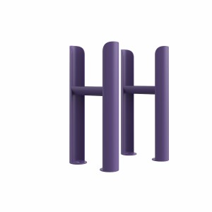 Bern Traditional Triple Column Radiator Feet - Elegant Purple