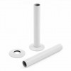 White 180mm Radiator Pipes and Collars (Pair)