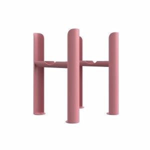 Bern Traditional Four Column Radiator Feet - Rose Clair Pink