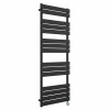 Juva 1600 x 600mm Satin Black Flat Panel Thermostatic Touch Control Wifi Electric Heated Towel Rail