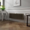Bern 300 x 1010mm Black Gold Triple Column Horizontal Traditional Radiator