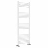 Fjord 1400 x 500mm Curved White Heated Towel Rail