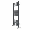 Fjord 1000 x 500mm Curved Anthracite Heated Towel Rail