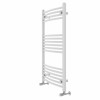Fjord 1000 x 600mm Curved White Heated Towel Rail