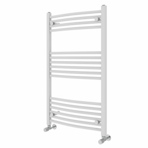 Fjord - Curved White Heated Towel Rail - Choice of Size
