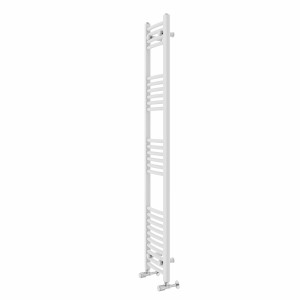 Fjord 1600 x 300mm Curved White Heated Towel Rail