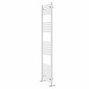 Fjord 1800 x 500mm Curved White Heated Towel Rail