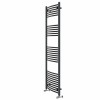 Fjord 1800 x 600mm Curved Anthracite Heated Towel Rail
