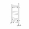 Fjord 600 x 500mm Curved White Heated Towel Rail