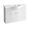 1200mm Gloss Basin Vanity Unit Sink Cabinet Bathroom Toilet Storage Furniture