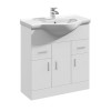 750mm Gloss White Basin Vanity Unit Sink Cabinet Bathroom Toilet Storage Furniture