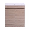 600mm Light Oak Bathroom Vanity Sink Unit Basin Storage Cabinet Floor Standing Furniture