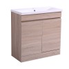 800mm Light Oak Bathroom Vanity Sink Unit Basin Storage Cabinet Floor Standing Furniture
