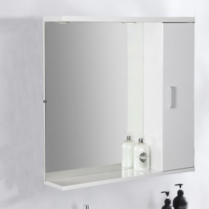 Modern Bathroom Wall Hung Mirror Cabinet Storage Furniture Unit 850 x 750mm 